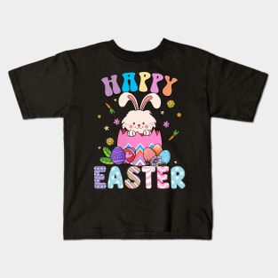 Happy Easter Bunny Seal Cute Egg Hunting Kids T-Shirt